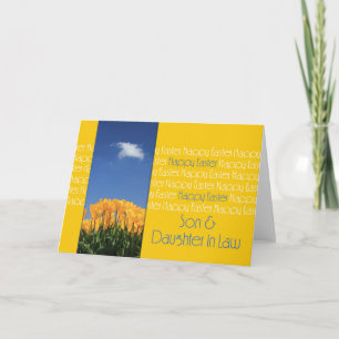 Cartes Pour Fêtes Annuelles Fils et femme heureux Pâques