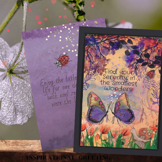 Cartes Pour Fêtes Annuelles Find your Serenity Inspirational Card