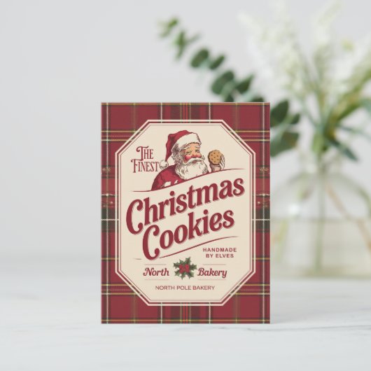 Cartes Pour Fêtes Annuelles Finer les cookies de Noël ajouter un message (Debout devant)