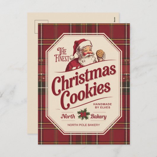 Cartes Pour Fêtes Annuelles Finer les cookies de Noël ajouter un message (Devant / Derrière)