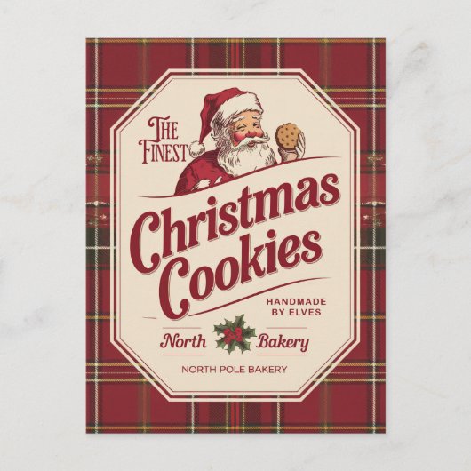 Cartes Pour Fêtes Annuelles Finer les cookies de Noël ajouter un message (Devant)