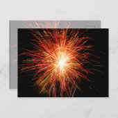 Cartes Pour Fêtes Annuelles Firework 22 (Devant / Derrière)