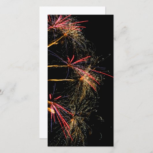 Cartes Pour Fêtes Annuelles Firework 28 (Devant / Derrière)