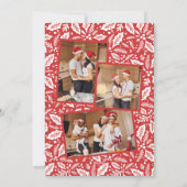 Cartes Pour Fêtes Annuelles First Christmas Together Arch Red 3 Photo Collage (Dos)