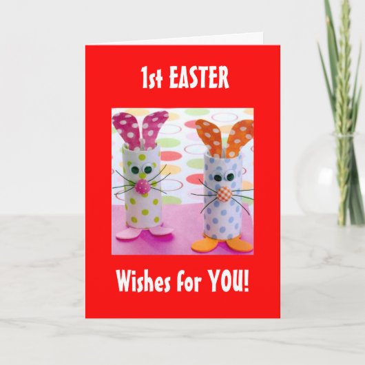 CARTES POUR FÊTES ANNUELLES FIRST EASTER VOUS SOUHAITE DU PLAISIR (Devant)