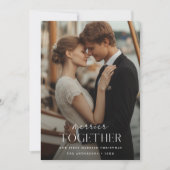 Cartes Pour Fêtes Annuelles First Married Christmas Merrier Together Photo (Devant)