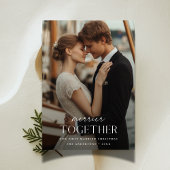 Cartes Pour Fêtes Annuelles First Married Christmas Merrier Together Photo