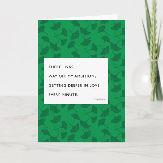 Cartes Pour Fêtes Annuelles Fitzgerald plus profond dans l'amour Valentine (Devant)