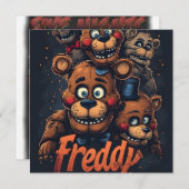 Cartes Pour Fêtes Annuelles Five Nights at Freddy's (Devant / Derrière)