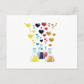 Cartes Pour Fêtes Annuelles Flacon, Erlenmeyer, Bécher, Chimie, Laboratoire (Devant)