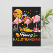 Cartes Pour Fêtes Annuelles Flamant | Flamant Halloween et Joyeux Noël (Debout devant)