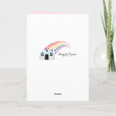 Cartes Pour Fêtes Annuelles Flamant rose avec Santa Hat et Wreath (Dos)