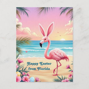 Cartes Pour Fêtes Annuelles Flamant rose Bunny Ears Holi