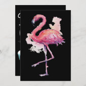 Cartes Pour Fêtes Annuelles Flamant rose | Cool 60s Flamant rose Flamant rose  (Devant / Derrière)