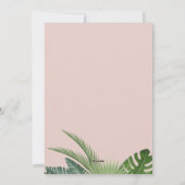 Cartes Pour Fêtes Annuelles Flamant rose de plage tropical Noël (Dos)