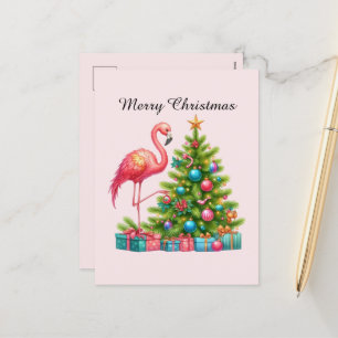 Cartes Pour Fêtes Annuelles flamant rose Joyeuses Fêtes