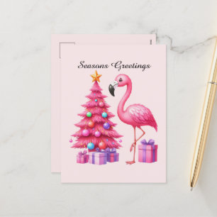 Cartes Pour Fêtes Annuelles flamant rose Joyeuses Fêtes