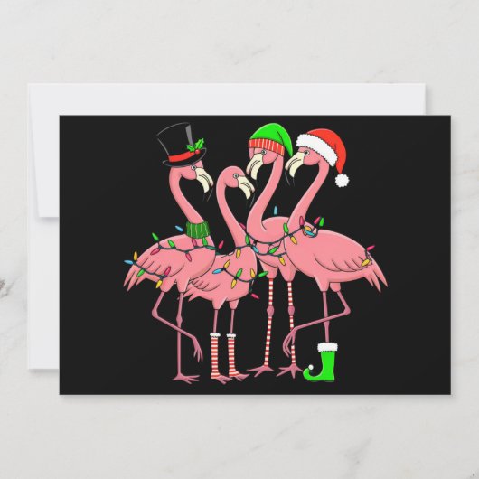 Cartes Pour Fêtes Annuelles Flamant rose Joyeux Noël Drôle Flamant rose Lover  (Devant)