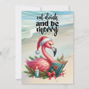 Cartes Pour Fêtes Annuelles FLAMANT ROSE Noël Thème