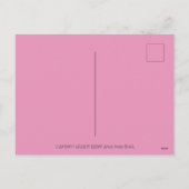 Cartes Pour Fêtes Annuelles Flamant rose ROSE CUPIDE ET COEURS DE VOL VALENTIN (Dos)