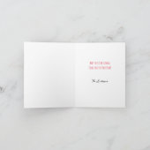 Cartes Pour Fêtes Annuelles Flamant rose rose Noël Retro Tropical (Intérieur)