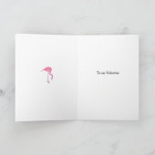Cartes Pour Fêtes Annuelles Flamant rose Valentine (Intérieur)