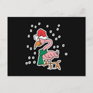 Cartes Pour Fêtes Annuelles flamingo de Noël mignon