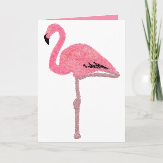 Cartes Pour Fêtes Annuelles Flamingo rose pâle (Devant)