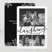 Cartes Pour Fêtes Annuelles Flammes de neige 3 photos de Noël (Devant / Derrière)