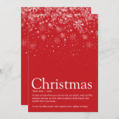 Cartes Pour Fêtes Annuelles Flammes de neige de Noël hiver Drôle Définition (Devant / Derrière)