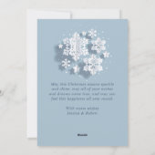 Cartes Pour Fêtes Annuelles Flammes de neige modernes et élégantes Salutation (Dos)