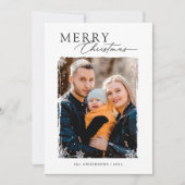 Cartes Pour Fêtes Annuelles Flammes de neige modernes superposer Joyeux Noël P (Devant)