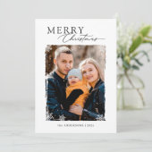 Cartes Pour Fêtes Annuelles Flammes de neige modernes superposer Joyeux Noël P (Debout devant)