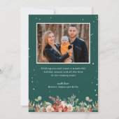 Cartes Pour Fêtes Annuelles Flammes de neige modernes superposer Joyeux Noël P (Dos)