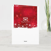 Cartes Pour Fêtes Annuelles Flammes de neige rouges d'hiver de Noël (Dos)