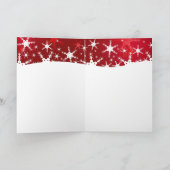 Cartes Pour Fêtes Annuelles Flammes de neige rouges d'hiver de Noël (Intérieur)