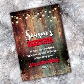 Cartes Pour Fêtes Annuelles Flammes de neige rustique de Noël