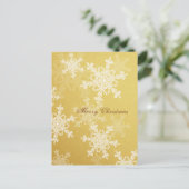 Cartes Pour Fêtes Annuelles Flammes de Noël dorées et blanches (Debout devant)