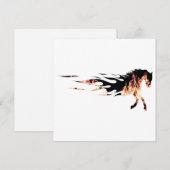 Cartes Pour Fêtes Annuelles Flammes du cheval, Logo du cheval, Cheval (Devant / Derrière)