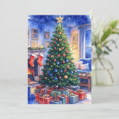 Cartes Pour Fêtes Annuelles Flat Christmas Card (Debout devant)