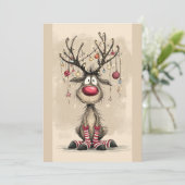 Cartes Pour Fêtes Annuelles Flat Holiday Card (Debout devant)