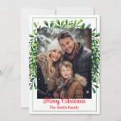Cartes Pour Fêtes Annuelles Flat Holiday Card Custom Photo (Devant)