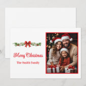 Cartes Pour Fêtes Annuelles Flat Holiday Card Custom Photo (Devant / Derrière)