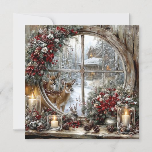 Cartes Pour Fêtes Annuelles Flat Holiday/Winter Card (Devant)