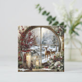 Cartes Pour Fêtes Annuelles Flat Holiday/Winter Card (Debout devant)