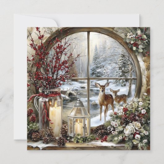 Cartes Pour Fêtes Annuelles Flat Holiday/Winter Card (Devant)