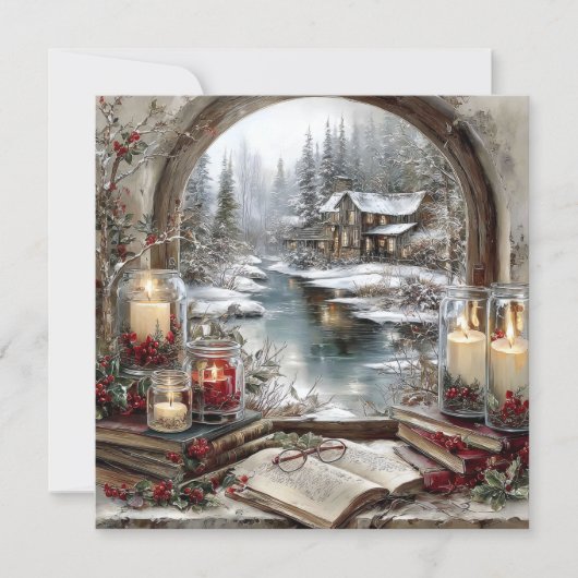 Cartes Pour Fêtes Annuelles Flat Holiday/Winter Card (Devant)