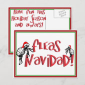 Cartes Pour Fêtes Annuelles Fleas Navidad - Les puces de Noël (Devant / Derrière)