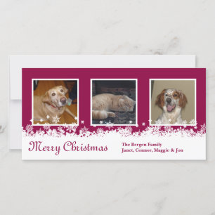 Cartes Pour Fêtes Annuelles Flèche blanche Noël Fête rouge personnalisée