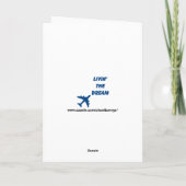 Cartes Pour Fêtes Annuelles Flèche-neige de l'avion (Dos)